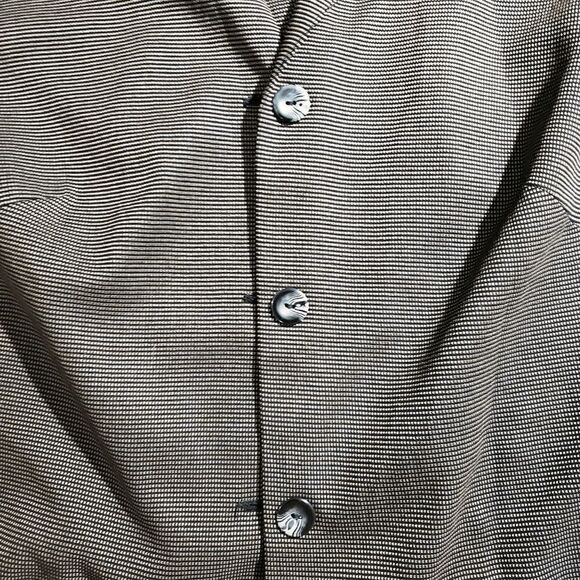 Karen Scott Woman Black Brown Checked Long Sleeve Button Blazer Jacket Size 20W - Picture 4 of 9